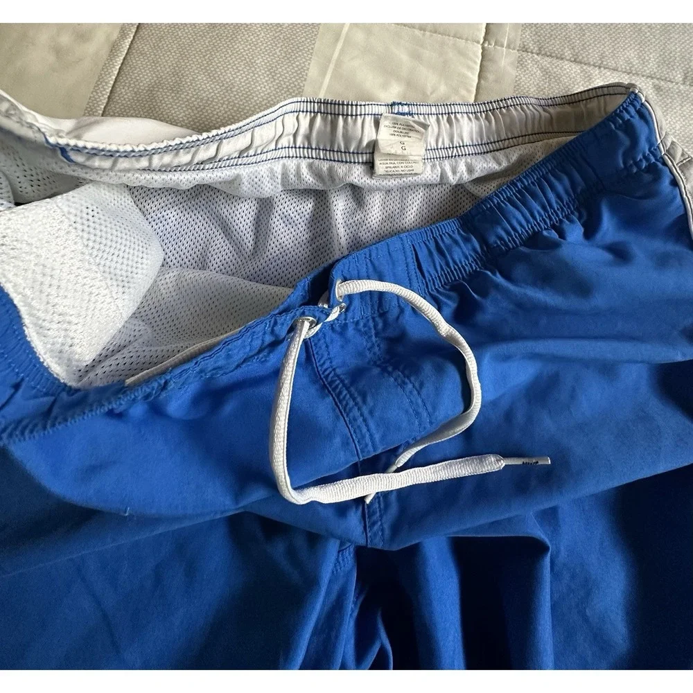 Nike Swim Trunks Mens Large Blue Bathing Suit Mesh‎ Lined Y2K VTG